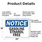 Signmission Gasoline Ethanol Free OSHA Notice Sign, Aluminum, 24in W x 18in L, 2PK OS-2PACK-NS-A-1824-L-13062 - alternate 6